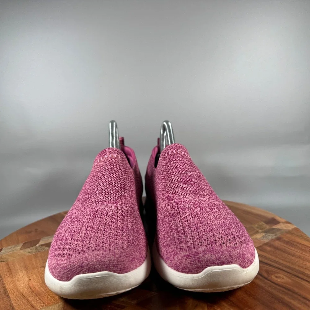Skechers Arch Fit Women 8 Raspberry Pink Slip On Walking Shoes 104091 RAS